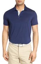 Men's Bobby Jones Textured Tech Stripe Golf Polo - Blue