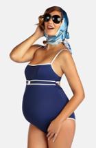 Women's Pez D'or 'rimini' Pique One-piece Maternity Swimsuit - Blue
