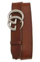 Men's Gucci Distressed Leather Belt Eu - Light Brown