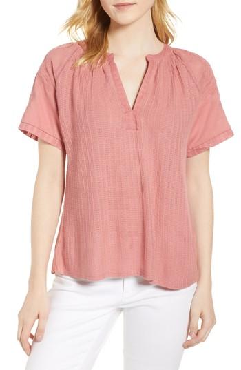 Women's Lucky Brand Floral Sleeve Top - Pink
