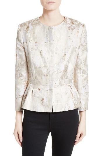 Women's Helene Berman Jacquard Peplum Jacket - Metallic