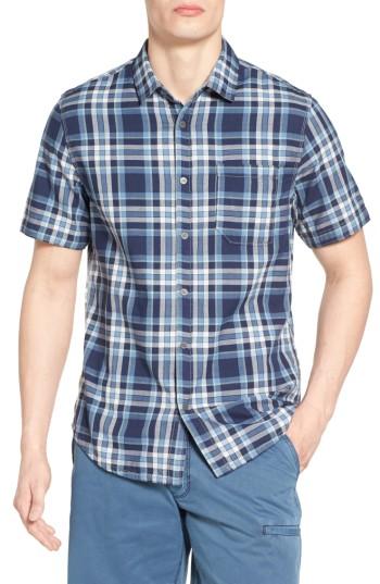 Men's Jeremiah Carr Regular Fit Reversible Plaid Sport Shirt - Blue