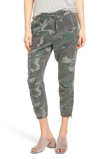 Women's Pam & Gela Camo Crop Pants, Size - Green