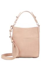 Allsaints Mini Mast Leather North/south Tote - Pink