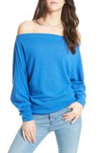 Women's Free People Valencia Off The Shoulder Pullover - Blue