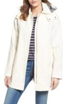 Women's Vince Camuto Hooded Fly Front Stadium Jacket - Ivory