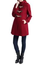Women's Kimi And Kai 'paisley' Maternity Duffle Coat - Red