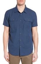 Men's Prana Blakely Slim Fit Short Sleeve Sport Shirt - Blue