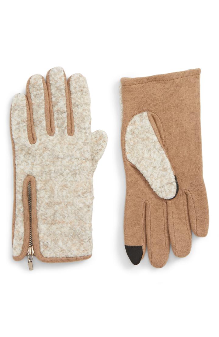 Women's Pendleton Jacuqard Texting Gloves - Brown