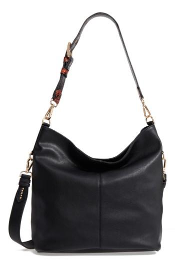 Steve Madden Faux Leather Hobo - Black