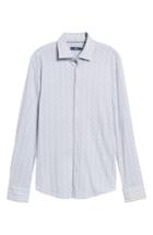 Men's Stone Rose Slim Fit Print Knit Sport Shirt - Black