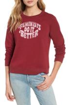 Women's Rebecca Minkoff Jennings Feminists Do It Better Sweatshirt - Red