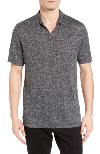 Men's Calibrate Linen Polo - Grey