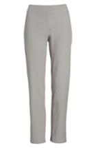 Women's Eileen Fisher Stretch Crepe Slim Ankle Pants, Size - Grey