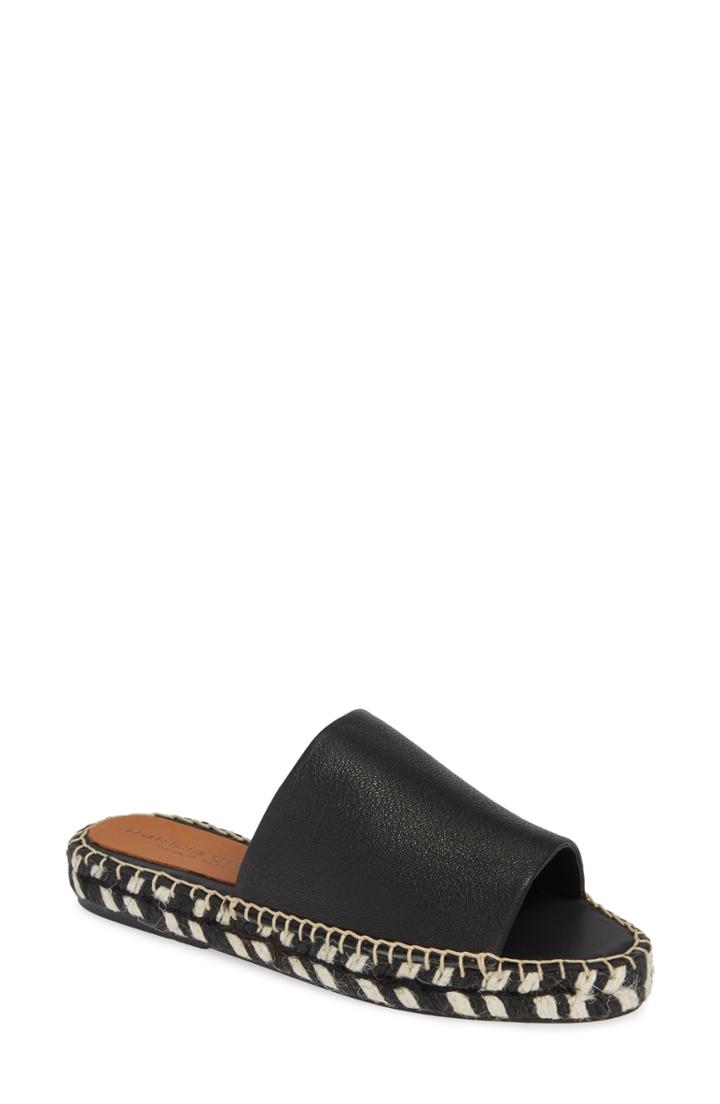 Women's Patricia Green Portland Espadrille Slide Sandal M - Black