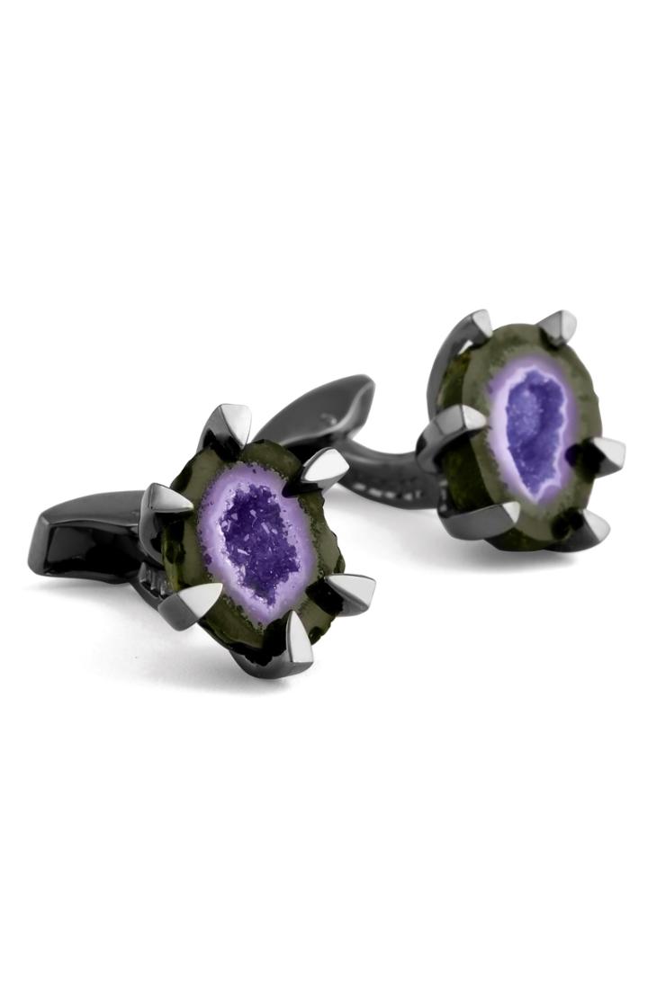 Men's Tateossian Claw Geode Cuff Links