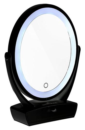 Impressions Vanity Co. Touch Chill Rechargeable Led Dual Mirror With Drawer, Size - Black