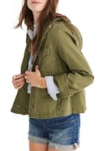 Women's Madewell Crop Anorak Jacket, Size - Green