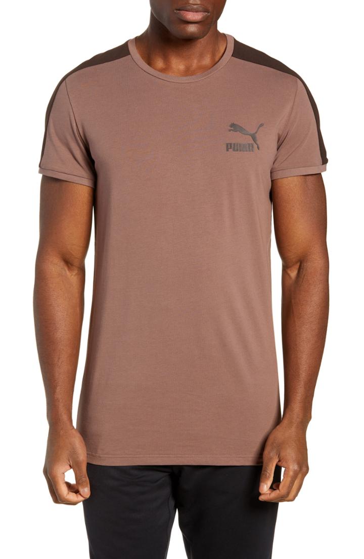 Men's Puma Classics Slim T7 T-shirt - Grey