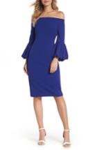 Women's Eliza J Off The Shoulder Bell Sleeve Scuba Crepe Dress