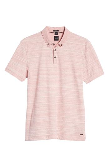 Men's Boss Pelham Space Dyed Slim Fit Polo - Red