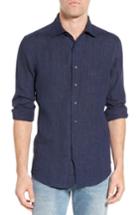 Men's Rodd & Gunn Mount Bruce Sports Fit Linen Sport Shirt - Blue
