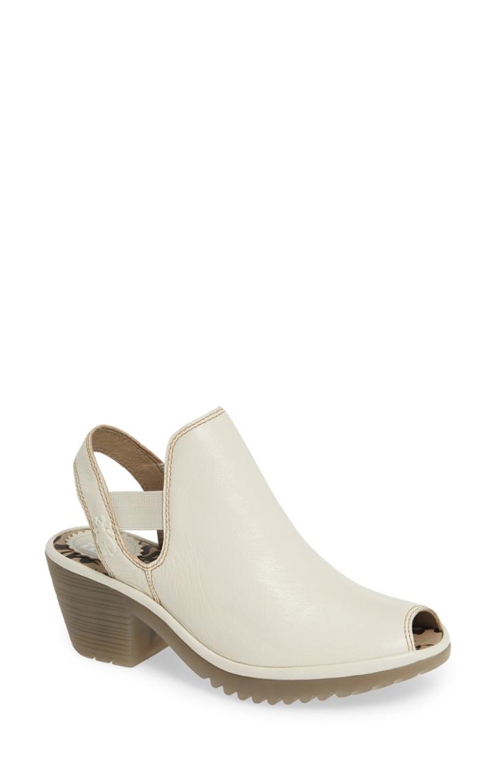 Women's Fly London Wari Slingback Bootie .5-6us / 36eu - Ivory