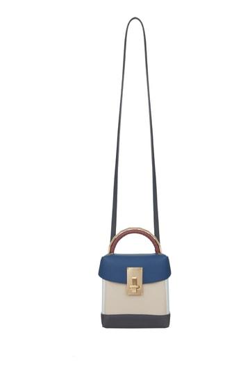 The Volon Basic Alice Leather Box Bag - Blue