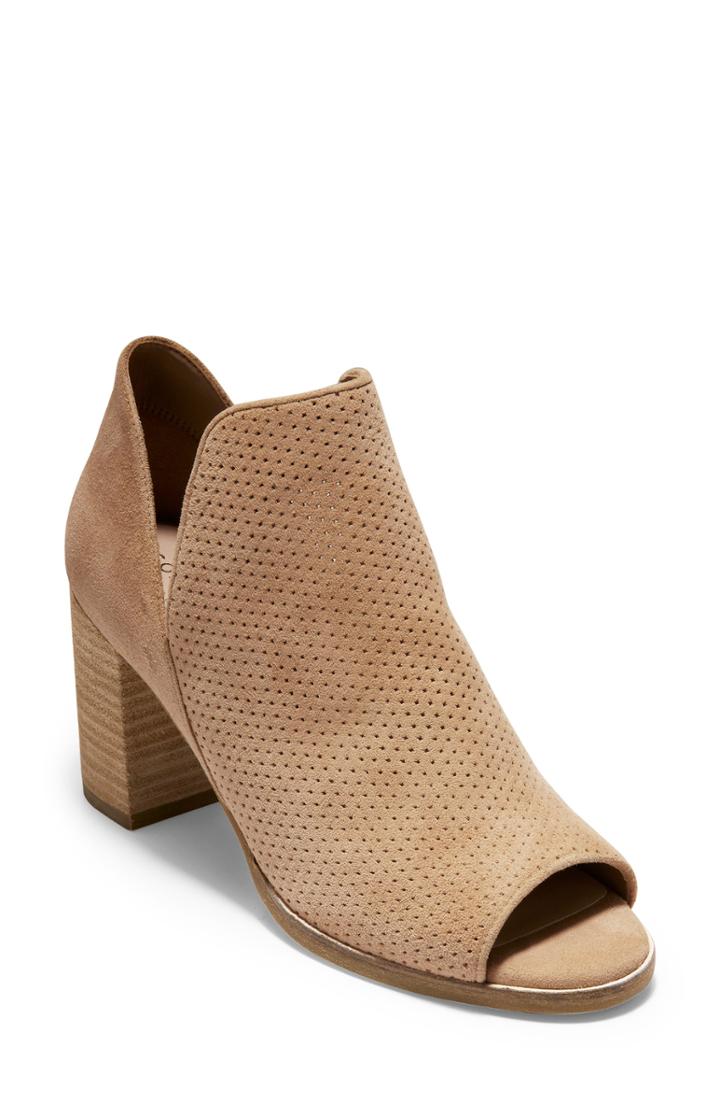 Women's Cole Haan Shiloh Peep Toe Bootie B - Beige