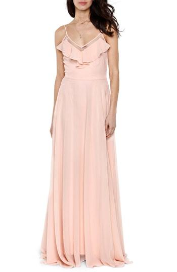 Women's Heartloom Francie Ruffle V-neck Gown