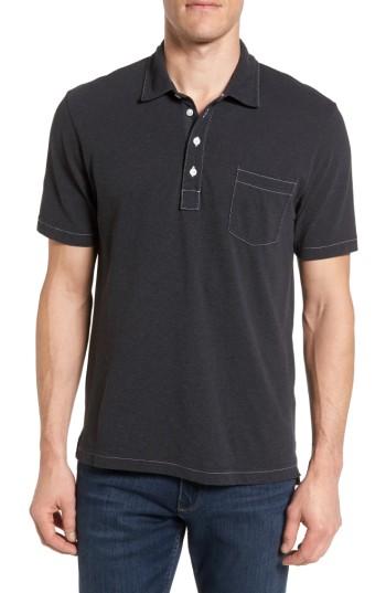Men's Billy Reid Pique Polo, Size - Blue