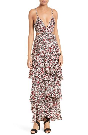 Women's A.l.c. Titus Cutout Ruffle Silk Dress