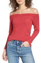 Women's Obey Union Street Off The Shoulder Top - Red