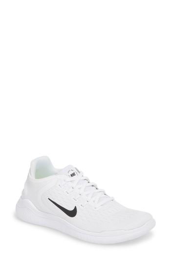 Women's Nike Free Rn 2018 Running Shoe M - White