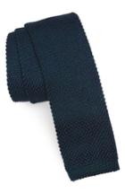 Men's Nordstrom Men's Shop Stuart Silk Knit Tie, Size - Green