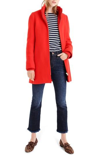 Women's J.crew Yulia Wool Blend Coat - Red
