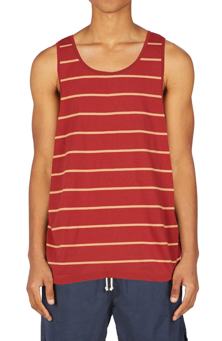Men's Zanerobe Stripe Rugger Tank, Size - Red