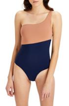 Women's Onia Sienna One-shoulder Swimsuit - Blue