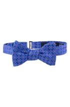 Men's Ted Baker London Frame Flower Silk Bow Tie, Size - Blue
