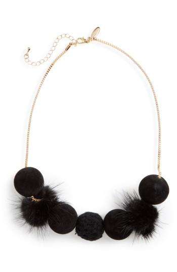 Women's Natasha Fuzzy Pompom Necklace