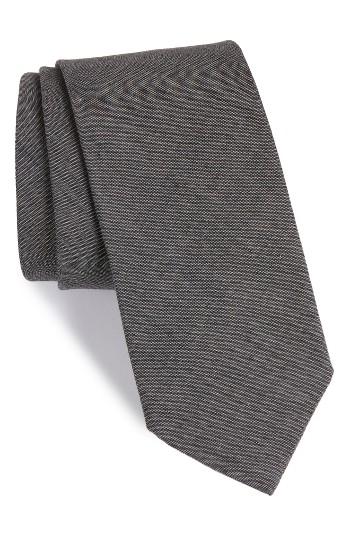 Men's The Tie Bar Classic Chambray Cotton Tie, Size - Grey