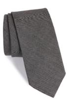 Men's The Tie Bar Classic Chambray Cotton Tie, Size - Grey
