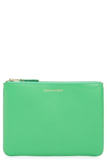 Men's Comme Des Garcons Classic Leather Line Pouch - Green