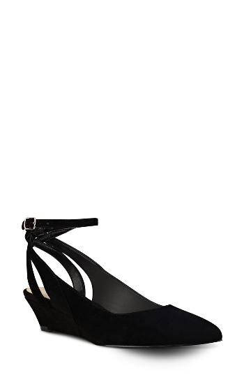 Women's Nine West Esme Wedge Pump .5 M - Black