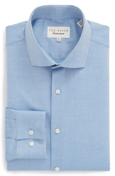 Men's Ted Baker London 'millin' Trim Fit Diamond Dress Shirt