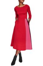 Women's Boden Claudia Colorblock Ponte Midi Dress - Red