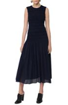 Women's Akris Punto Smocked Bodice Midi Dress