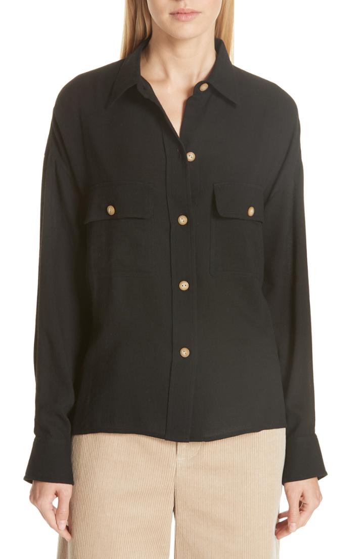 Women's Vince Utility Shirt - Black