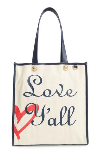 Draper James Love Y'all Vanderbilt Canvas Tote - Beige