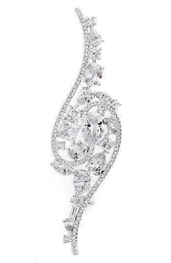 Women's Nadri Pave Crystal Swirl Pin